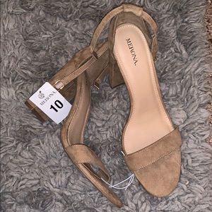 Never worn Nude Chunky Heels!